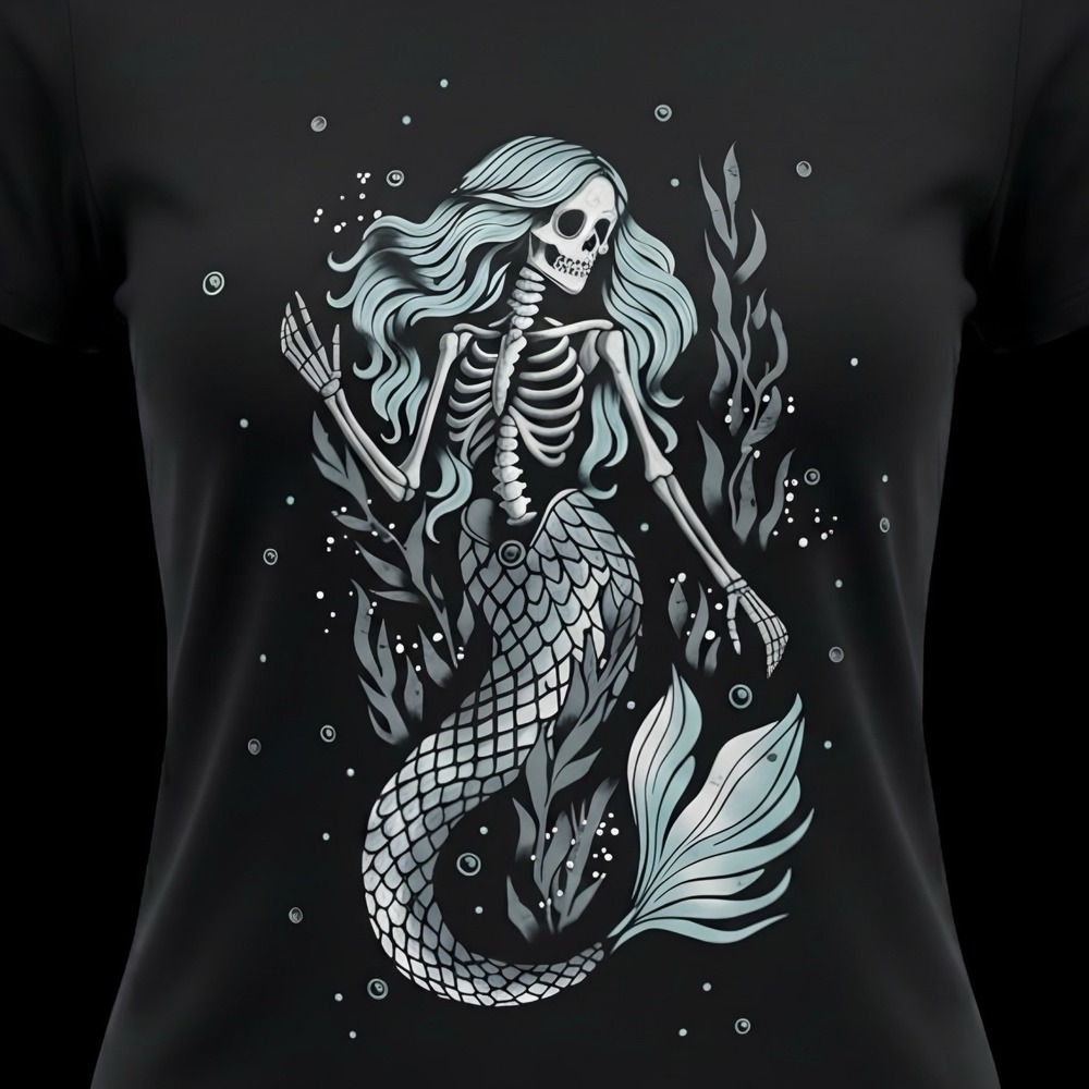 TORRID Skeleton Mermaid Classic Heritage Jersey Crew Tee NWT Size 4X